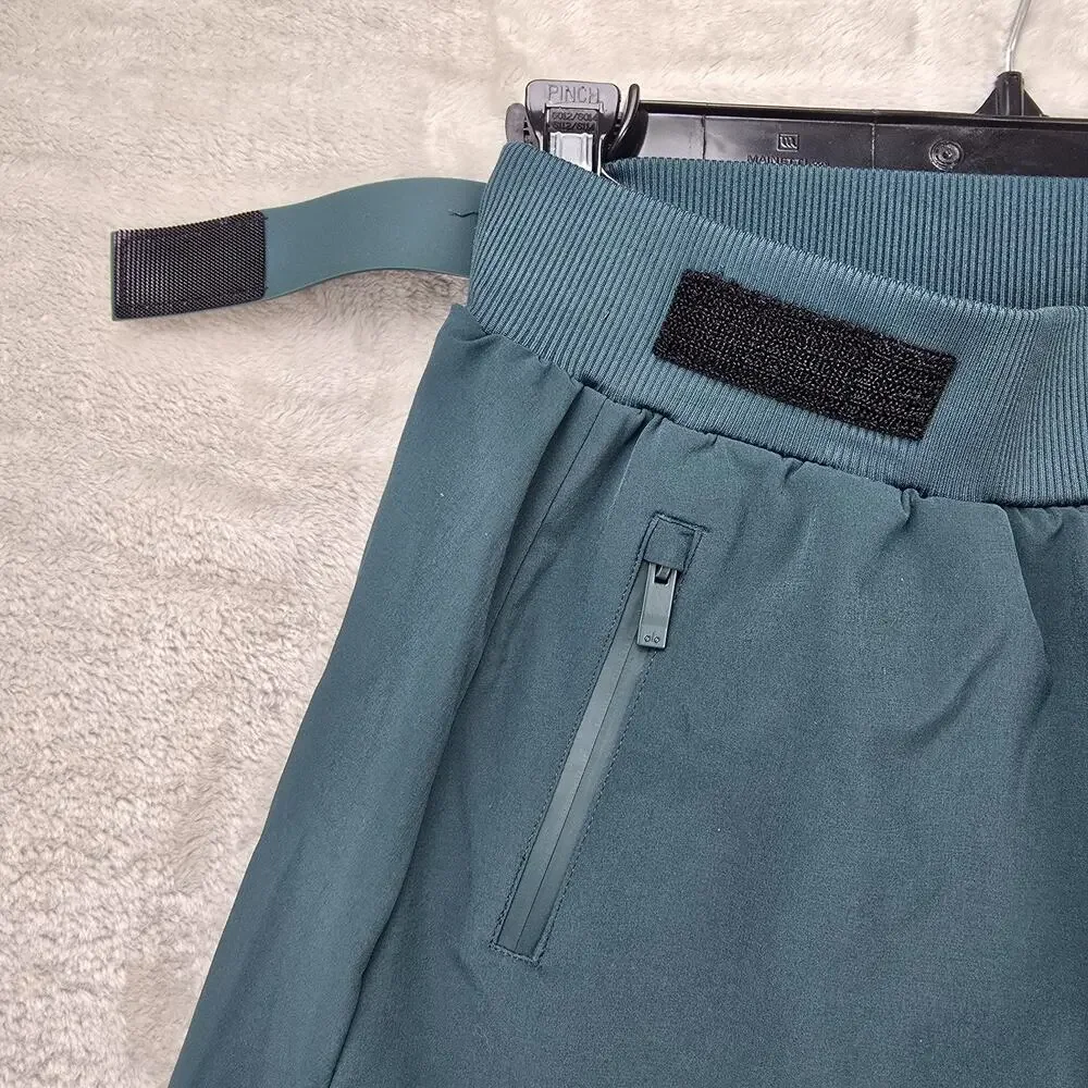 Alo High-Waist Elevation Mini Skirt Womens XS Midnight Green Fleeced Lined